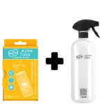 EzeeTabs badkamerreiniger starterset - verpakking met twee tabs en herbruikbare fles